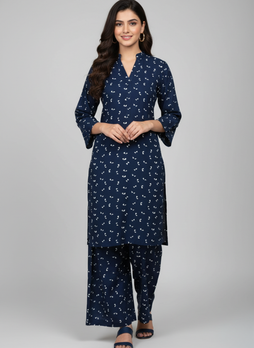 2 pc printed linen shalwar qameez