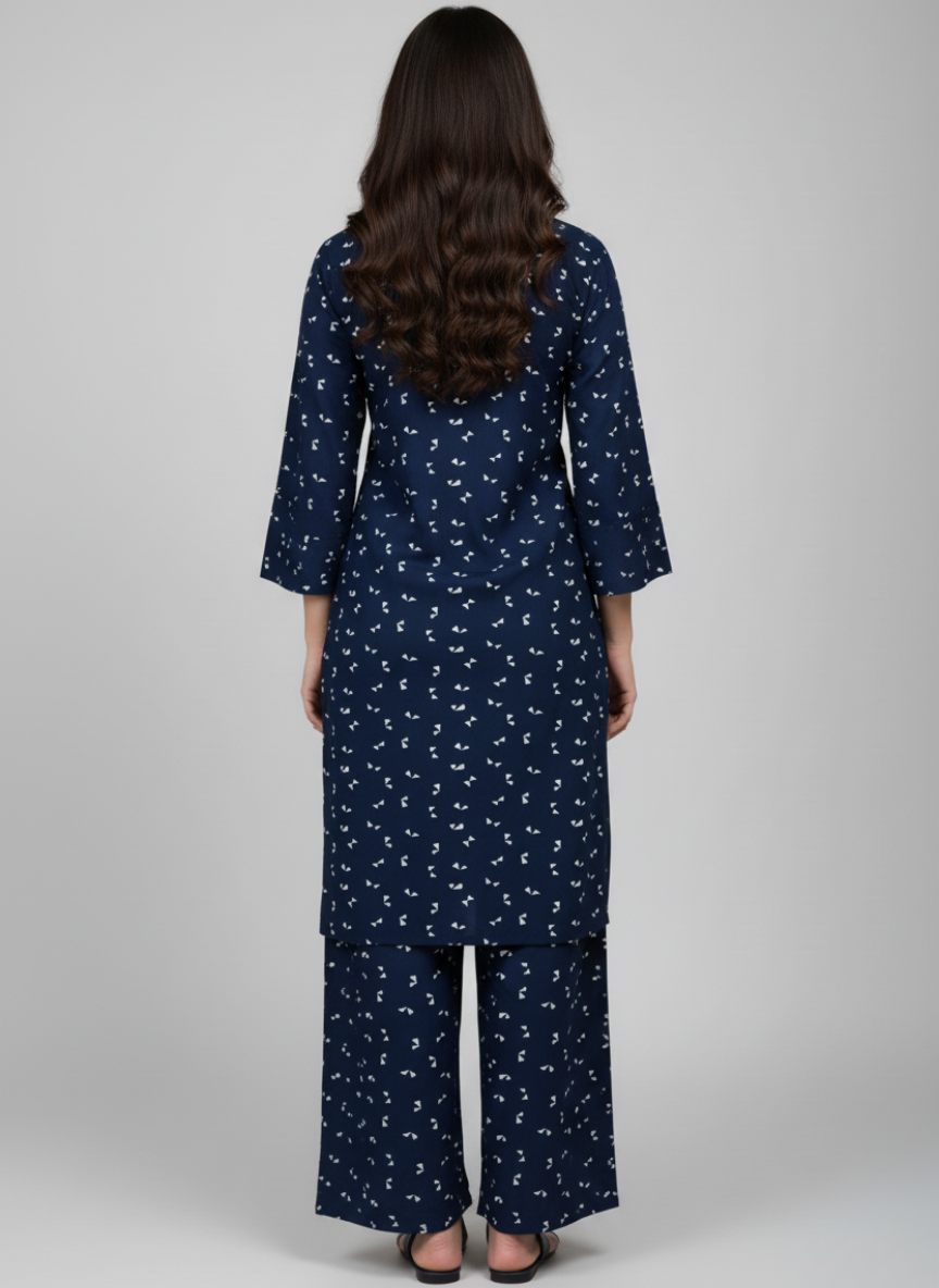 2 pc printed linen shalwar qameez