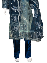 3 pc Pure Chiffon Embroidered Dress