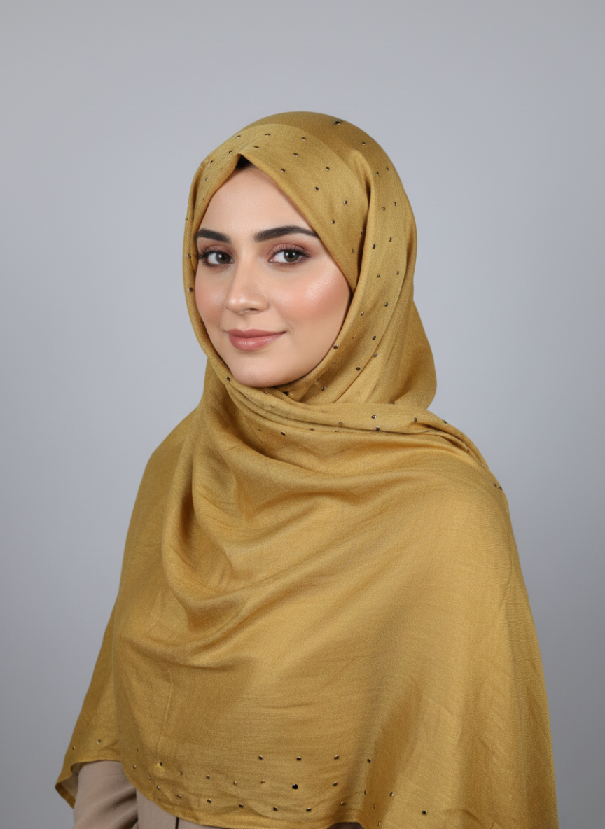 Mix cotton fabric with eyelet design Scarf