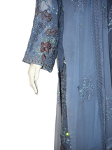 3 pc Pure Chiffon Embroidered Dress