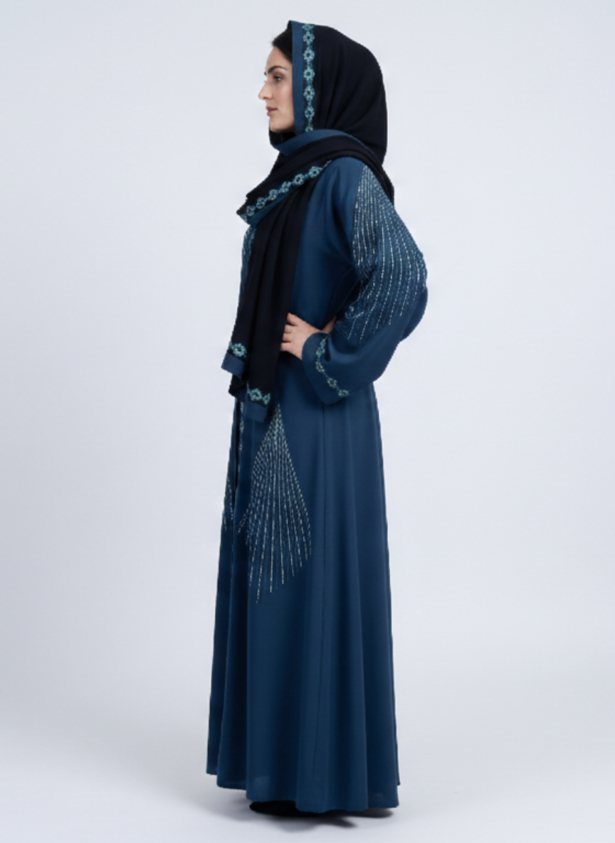 Stone Work Abaya