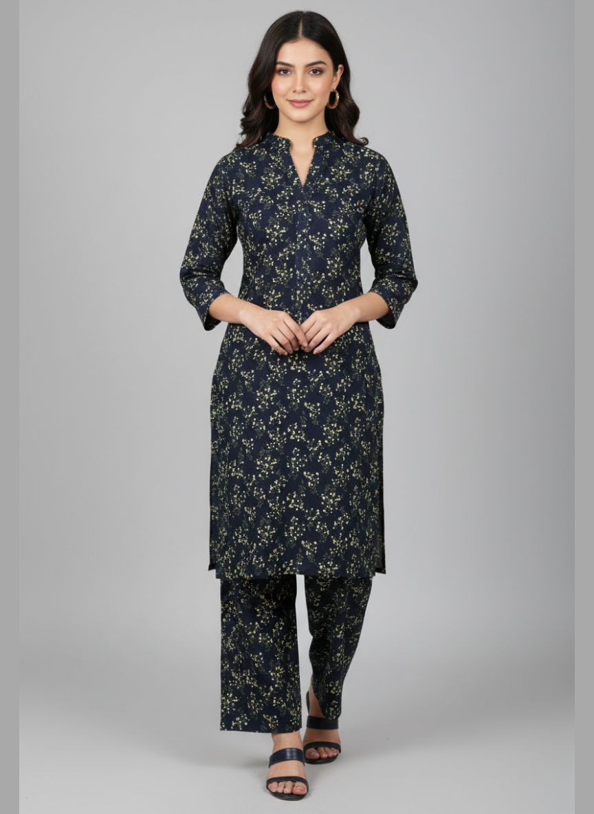 2 pc printed linen shalwar qameez