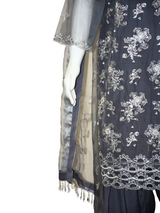 3 pcs soft organza with tilla and Sitara work