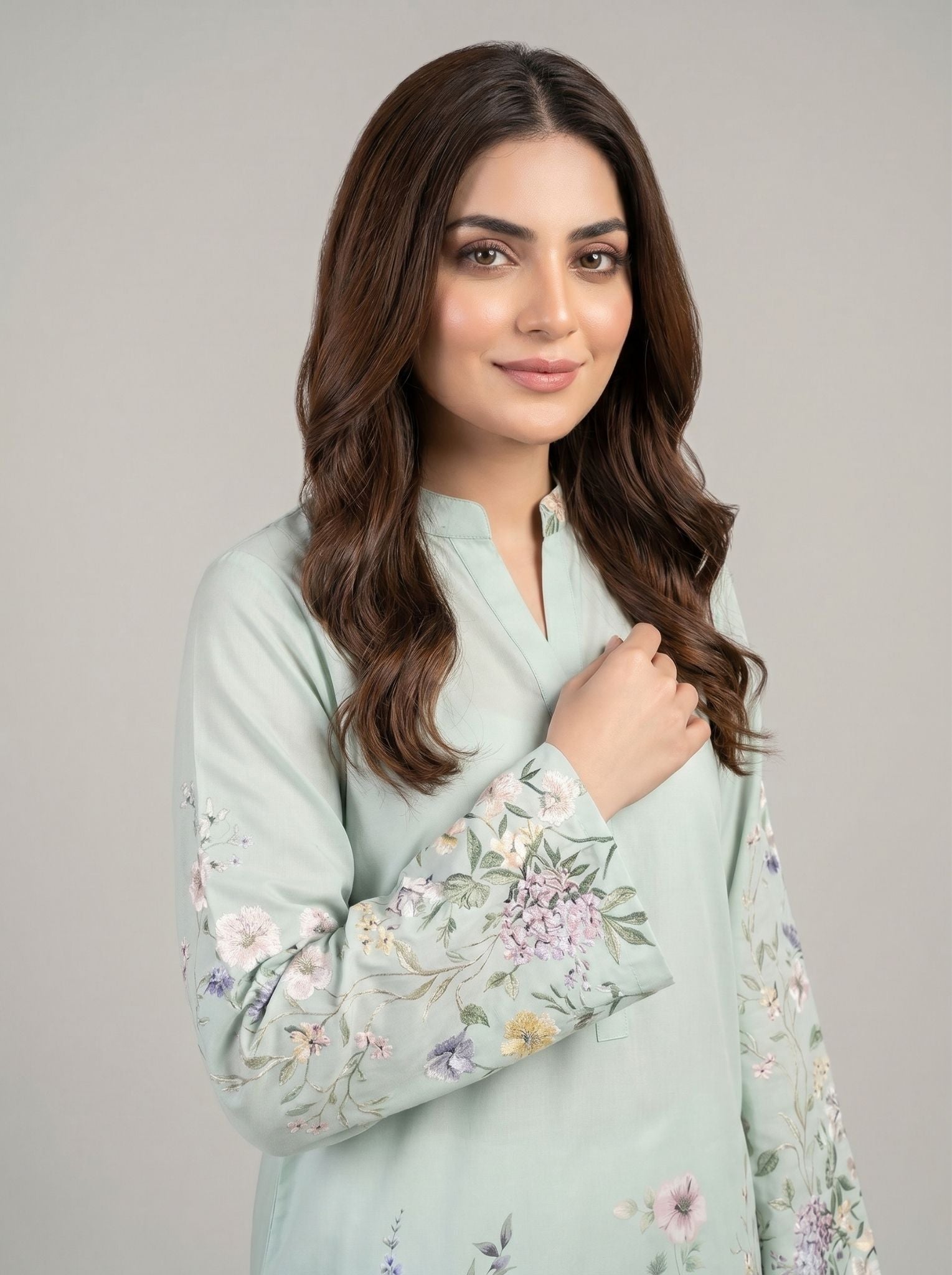 High quality mixed silk 2 pc outift