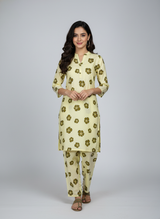 2 pc linen casual dress