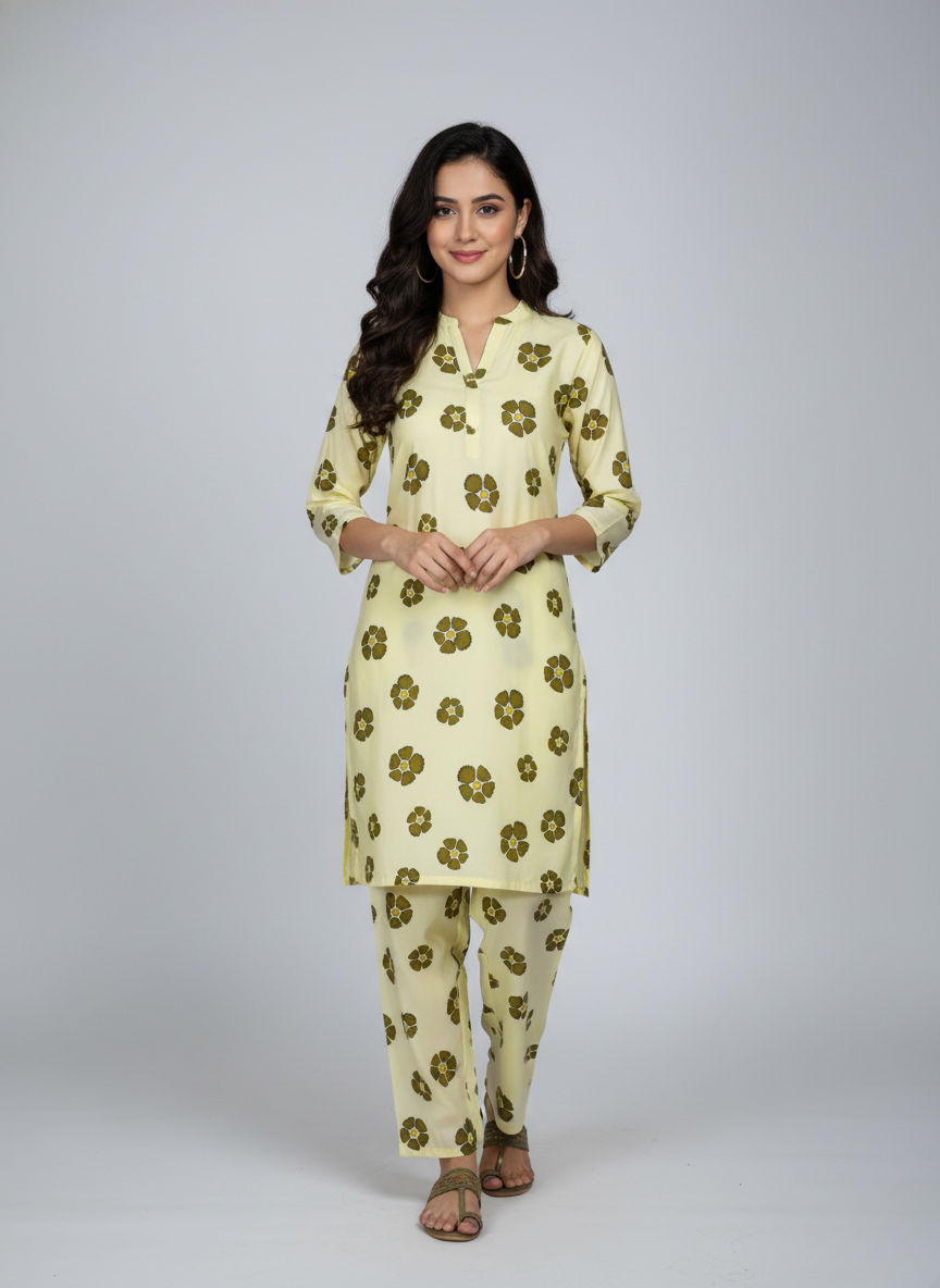 2 pc linen casual dress