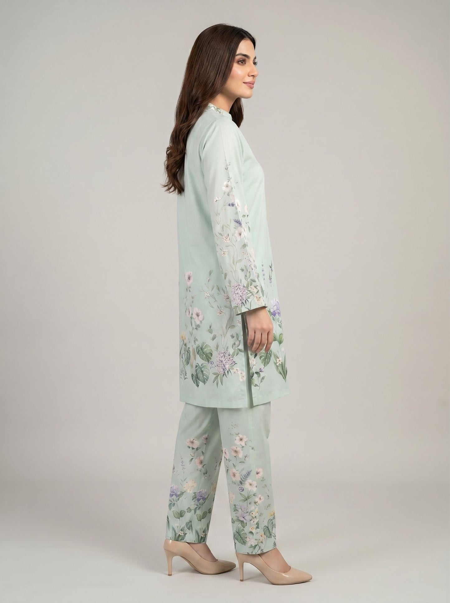 High quality mixed silk 2 pc outift