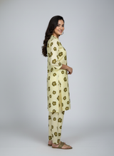 2 pc linen casual dress