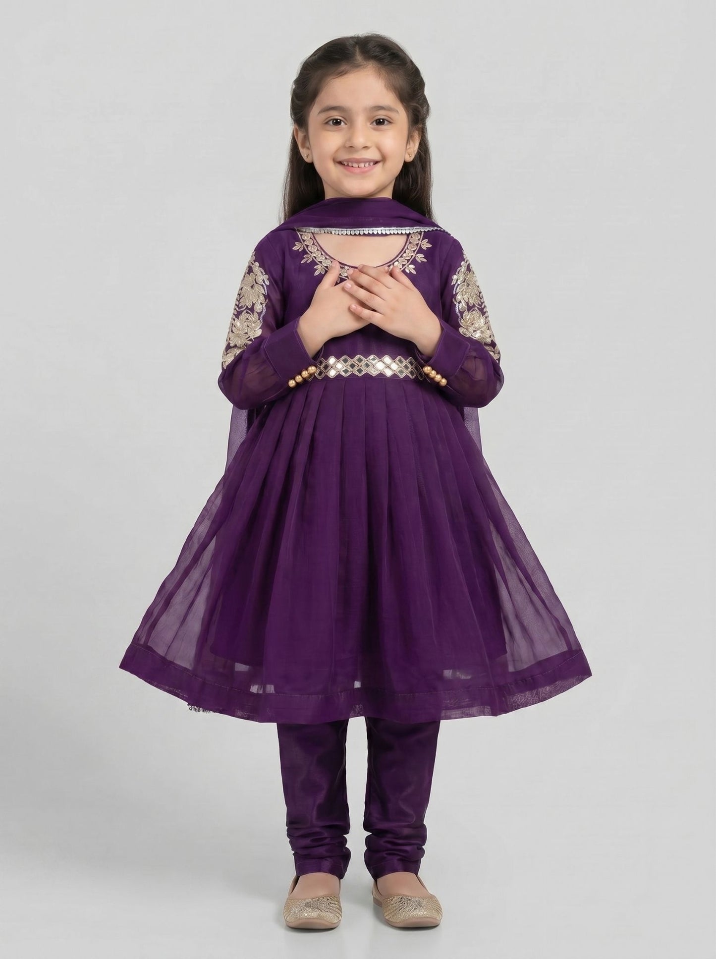 3 pcs chiffon frock.