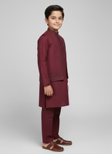 3 pcs kids Kurta Trouser with waistcoat