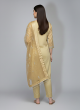 3 pcs soft organza with tilla and Sitara work