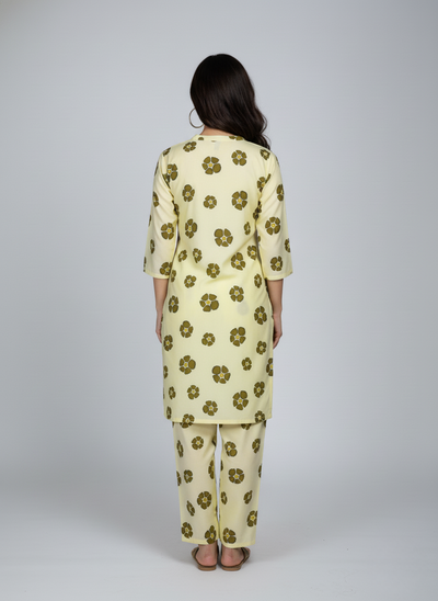 2 pc linen casual dress