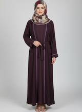 High-quality Nida fabric inner shirt with separate chiffon gown