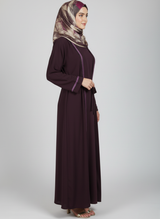 High-quality Nida fabric inner shirt with separate chiffon gown