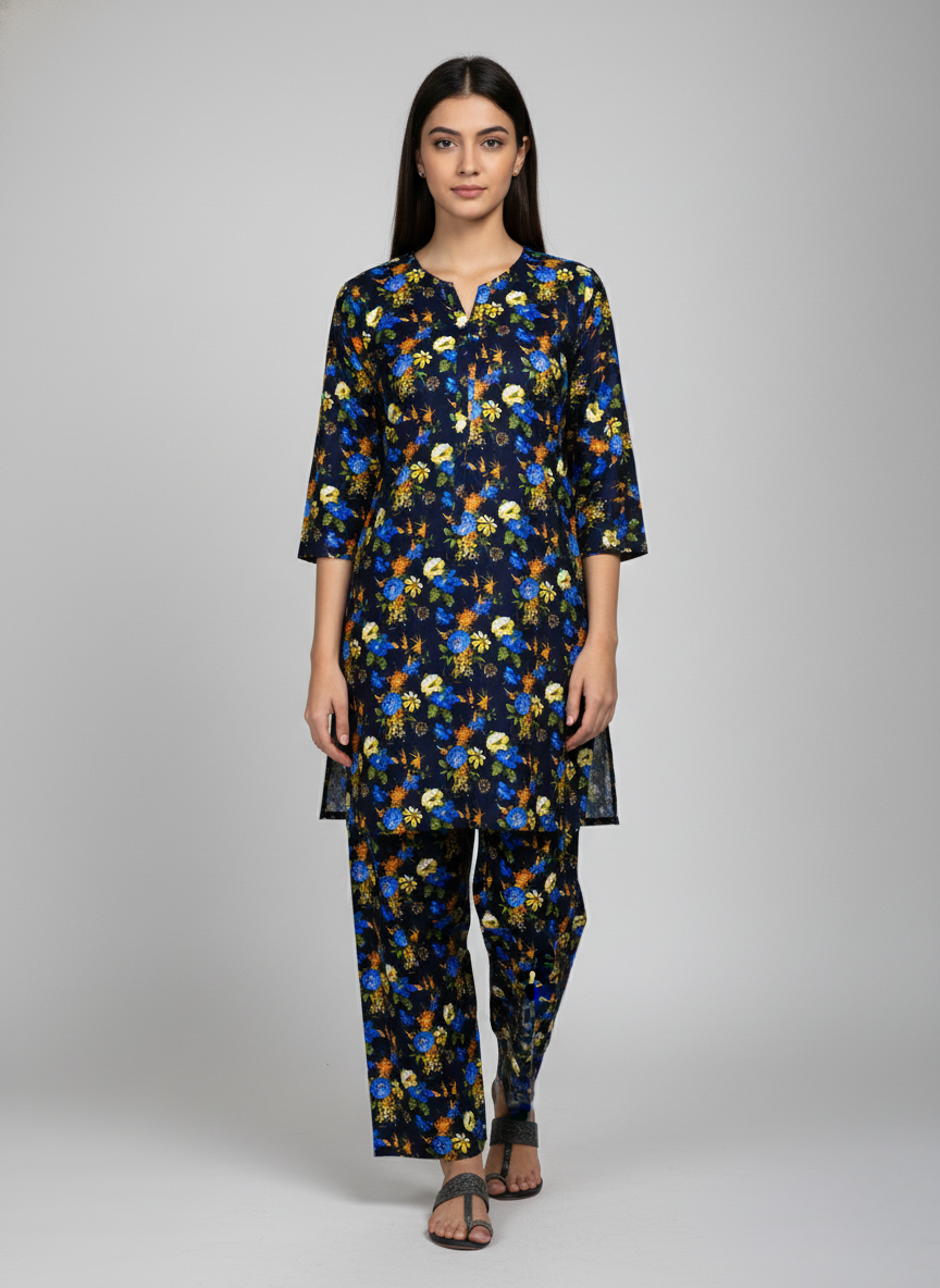 2 pc linen casual dress