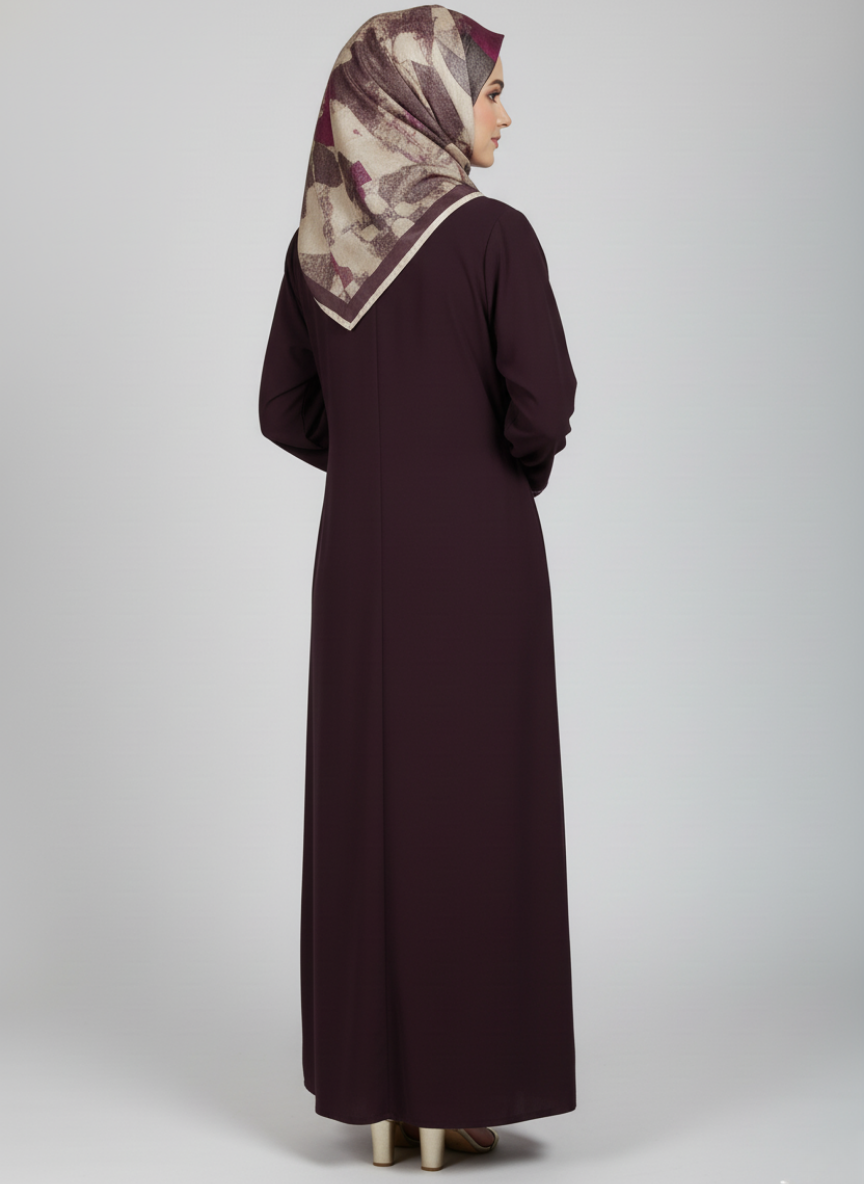 High-quality Nida fabric inner shirt with separate chiffon gown