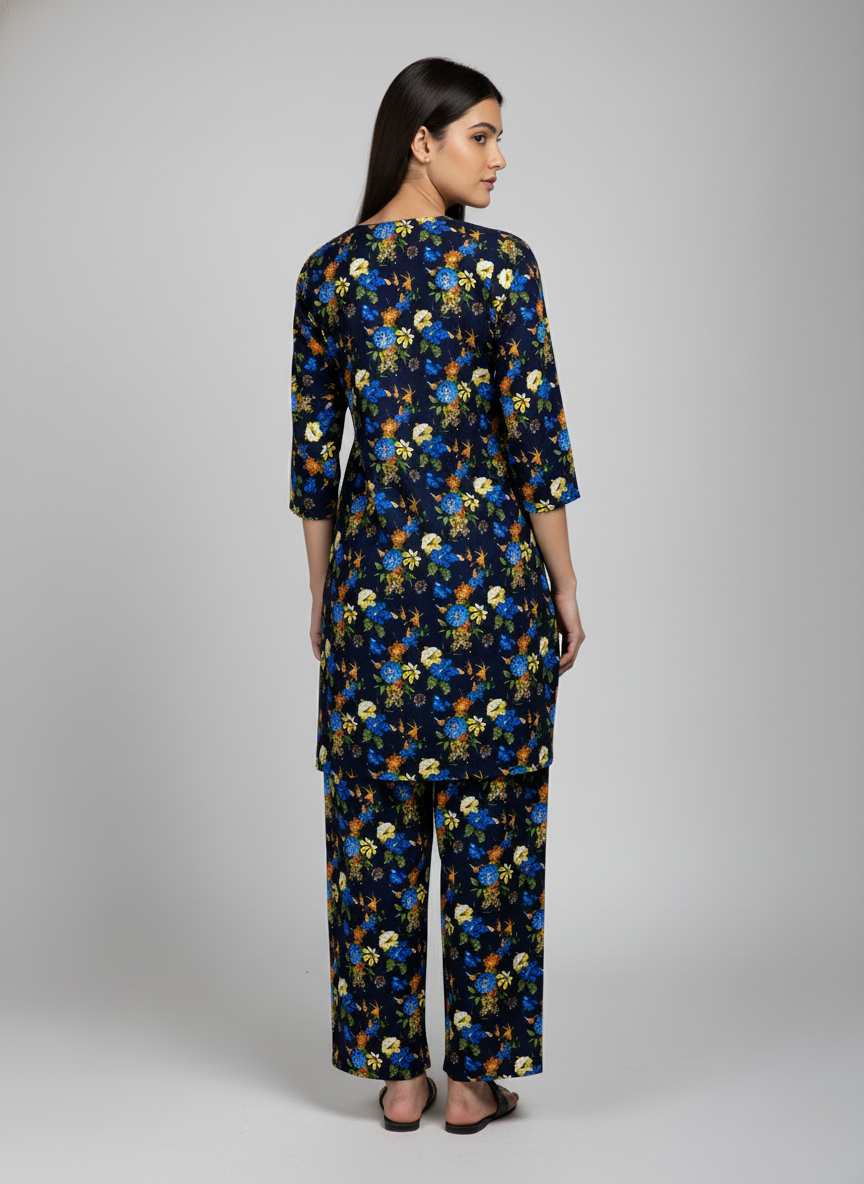 2 pc linen casual dress