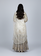 Soft Organza Lehnga with Tilla, Sitara and Thread Work