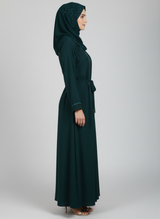 High-quality Nida fabric inner shirt with separate chiffon gown