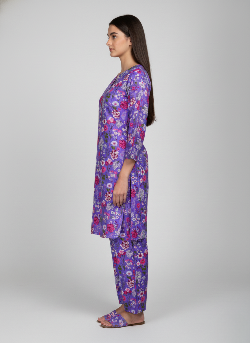 2 pc linen casual dress