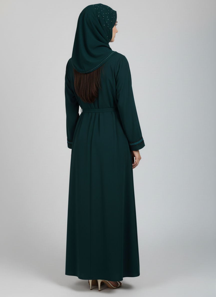 High-quality Nida fabric inner shirt with separate chiffon gown