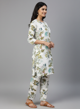 2 PC Printed Linen Dress
