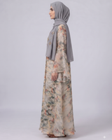 Front Closed Floral Abaya