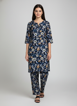 2 pc linen casual dress