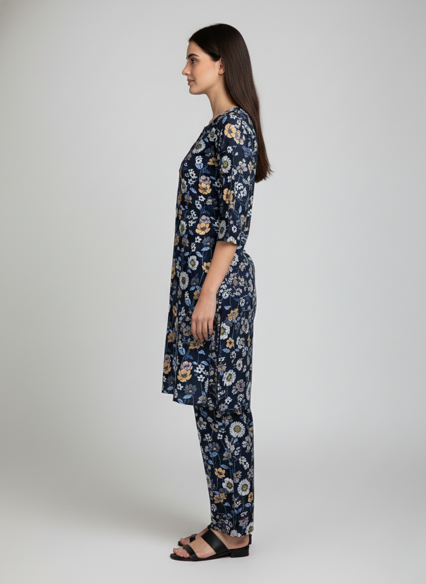 2 pc linen casual dress