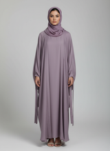 Chiffon butterfly Abaya with separate upper and inner