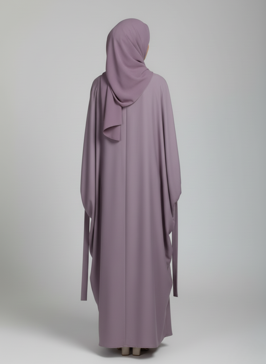Chiffon butterfly Abaya with separate upper and inner
