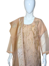 3 pcs Tilla and pearl work dress