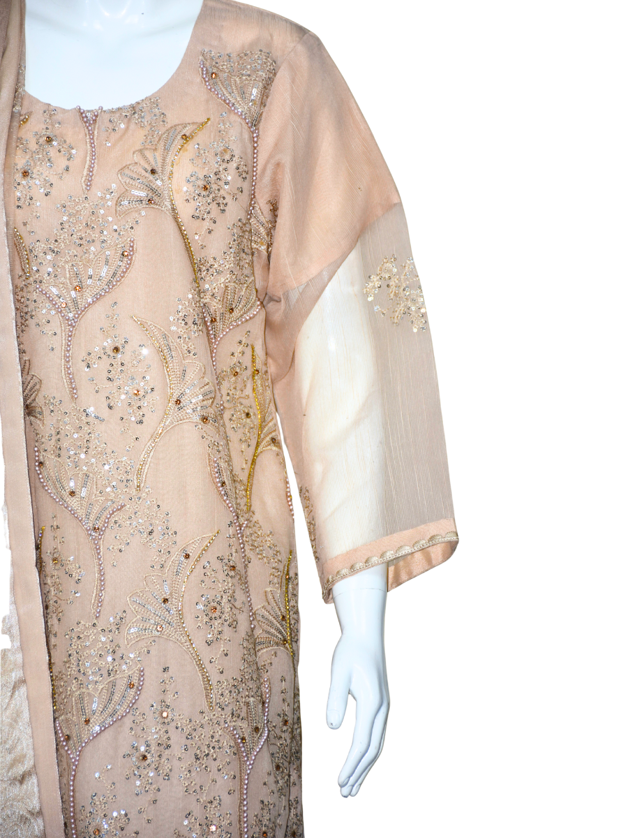 3 pcs Tilla and pearl work dress