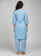 2 PC Printed Linen Dress