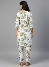 2 PC Printed Linen Dress