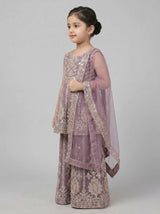 Fancy Sharara outfit on cotton net