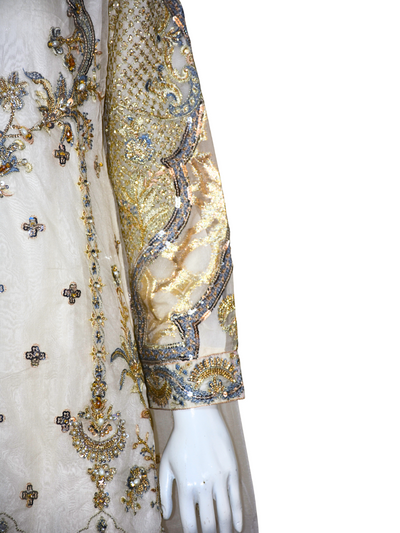Soft Organza Lehnga with Tilla, Sitara and Thread Work
