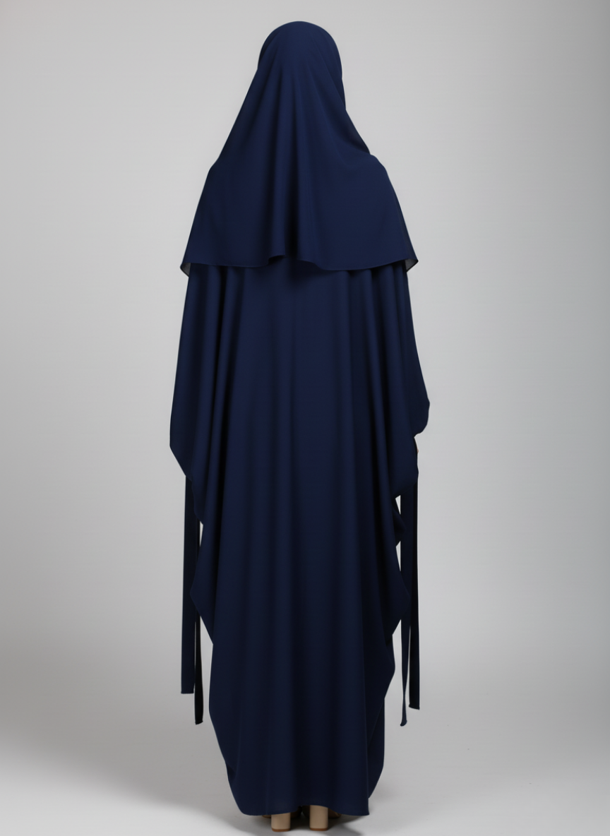 Chiffon butterfly Abaya with separate upper and inner