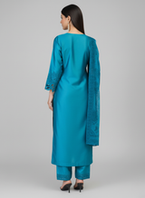 3 pc silk cutwork dress