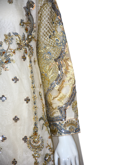 Soft Organza Lehnga with Tilla, Sitara and Thread Work