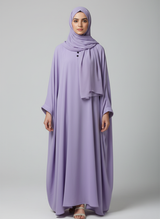 Chiffon butterfly Abaya with a separate upper and inner layer