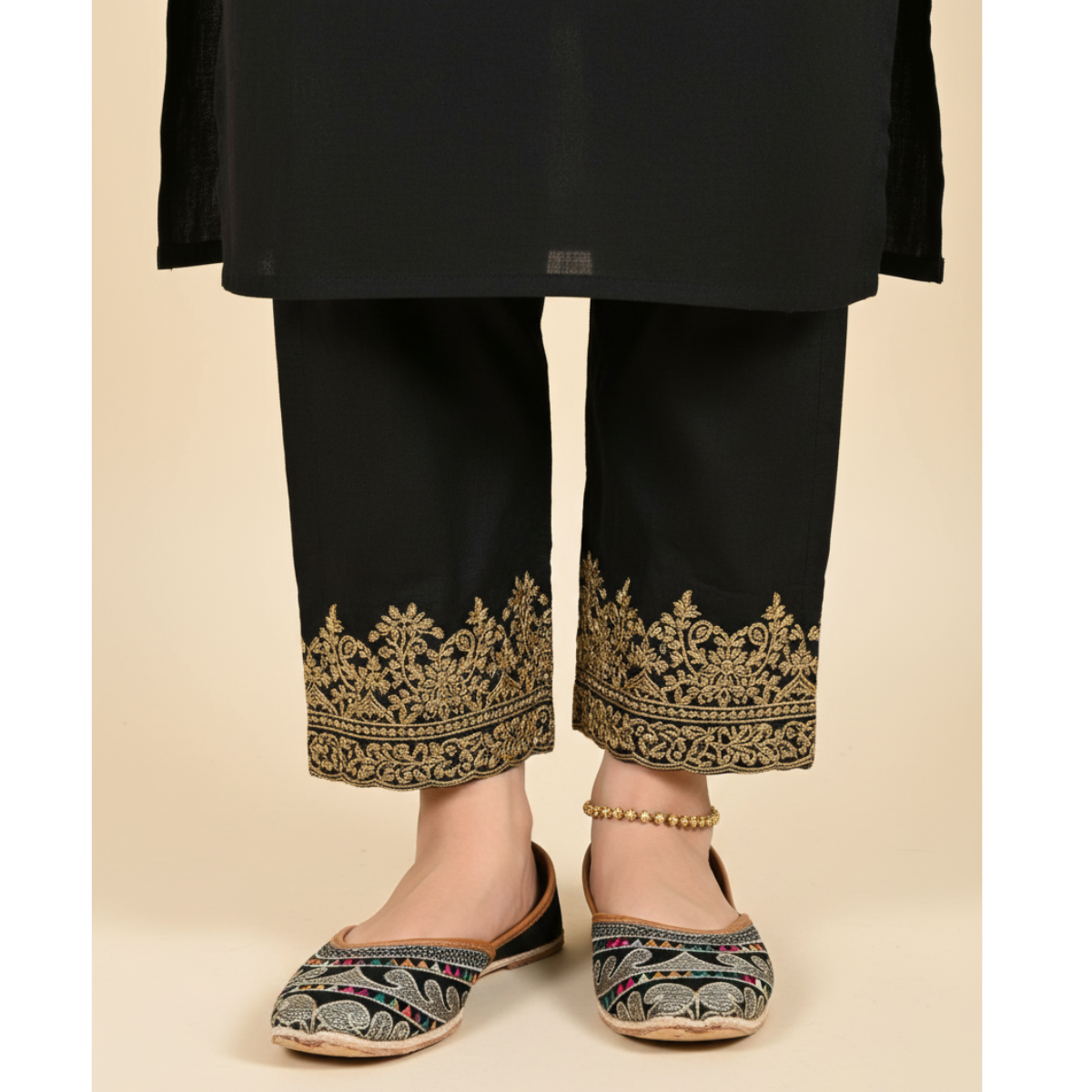 Velvet Khussa with Embroidery