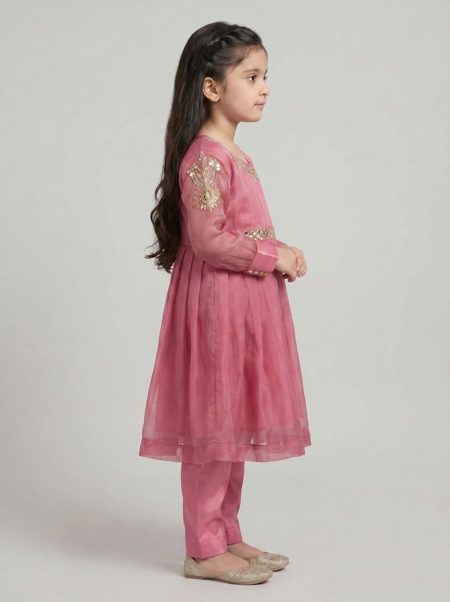 2 pcs chiffon frock.