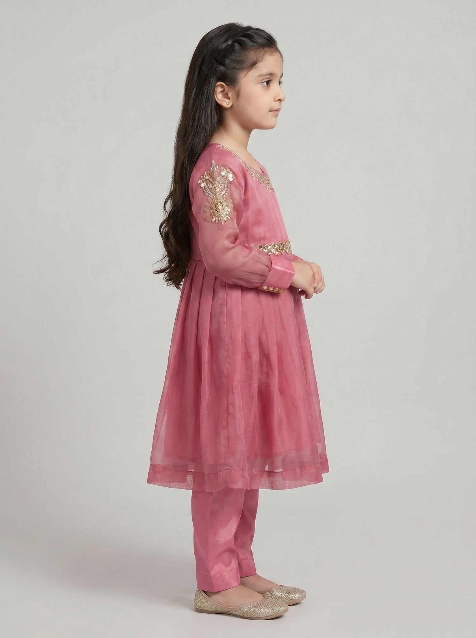 2 pcs chiffon frock.