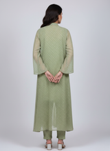 Front open 3 pc Chiffon Gown dress