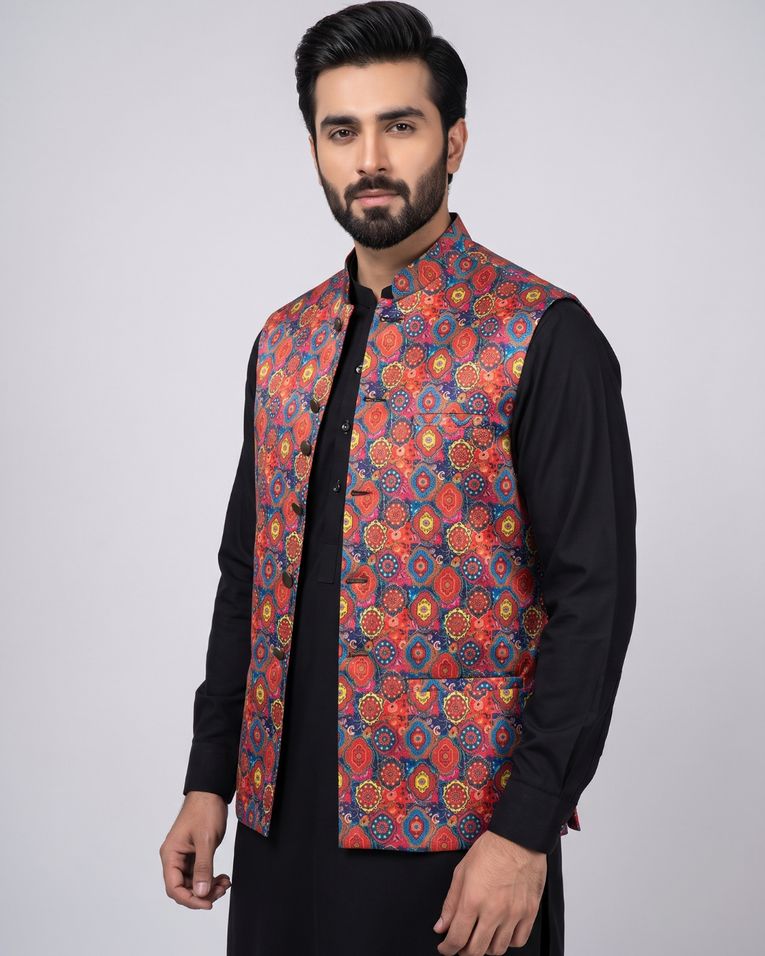 Mens waistcoat in Silk Fabric