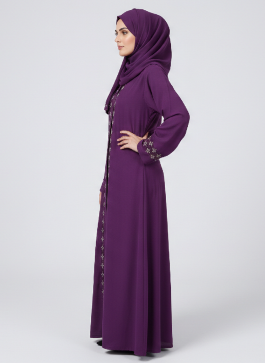 Fancy Abaya on Zoom Fabri