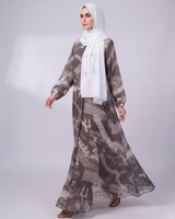 Front Closed Floral Abaya
