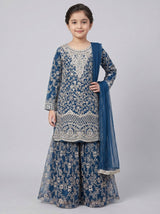 3 pcs kids cotton net Sharara